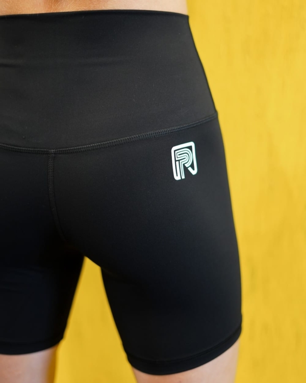 6 Inch Womens Performance Shorts Black Close Up