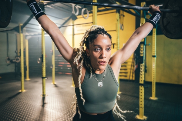 PR Apparel Compete Crop tank with built-in bra Green