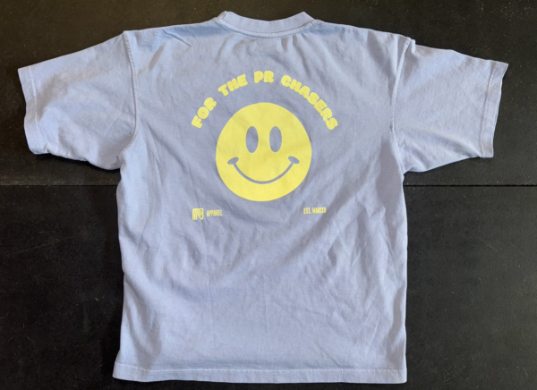 For The Chasers T Shirt Purple: Yellow back