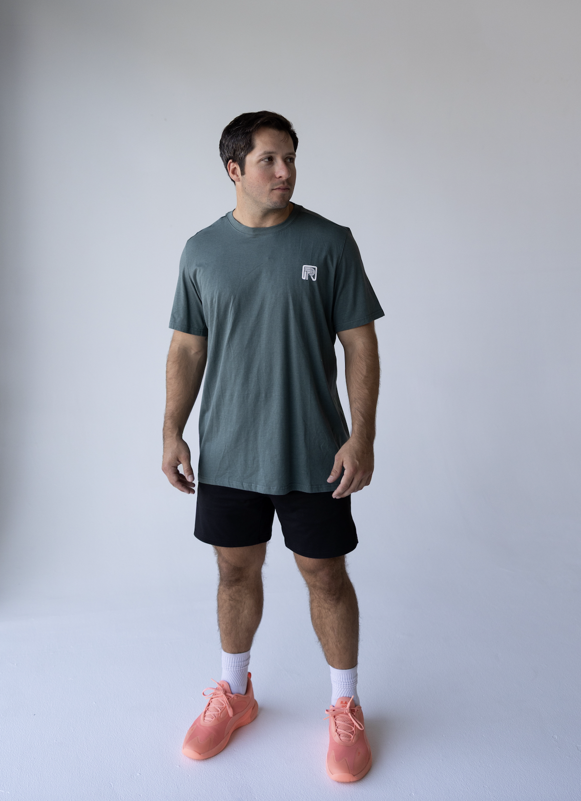 The Daily Trainer PRformance Cotton Fabric Oversize Unisex Tee, Pine Green 1