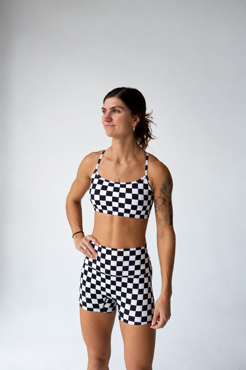 checkered apex shorts 4 inch full set