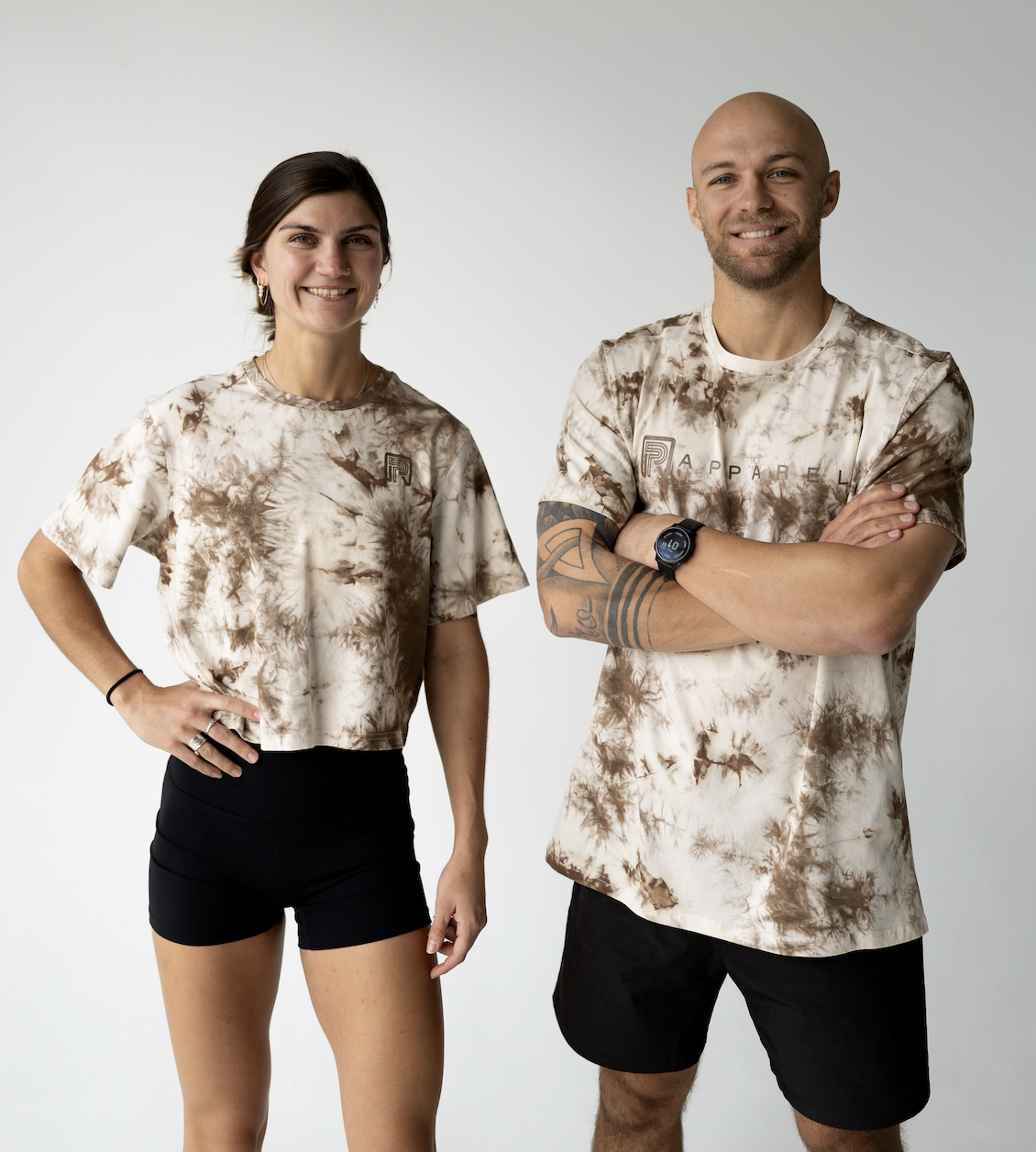 espresso tie dye t shirt duo