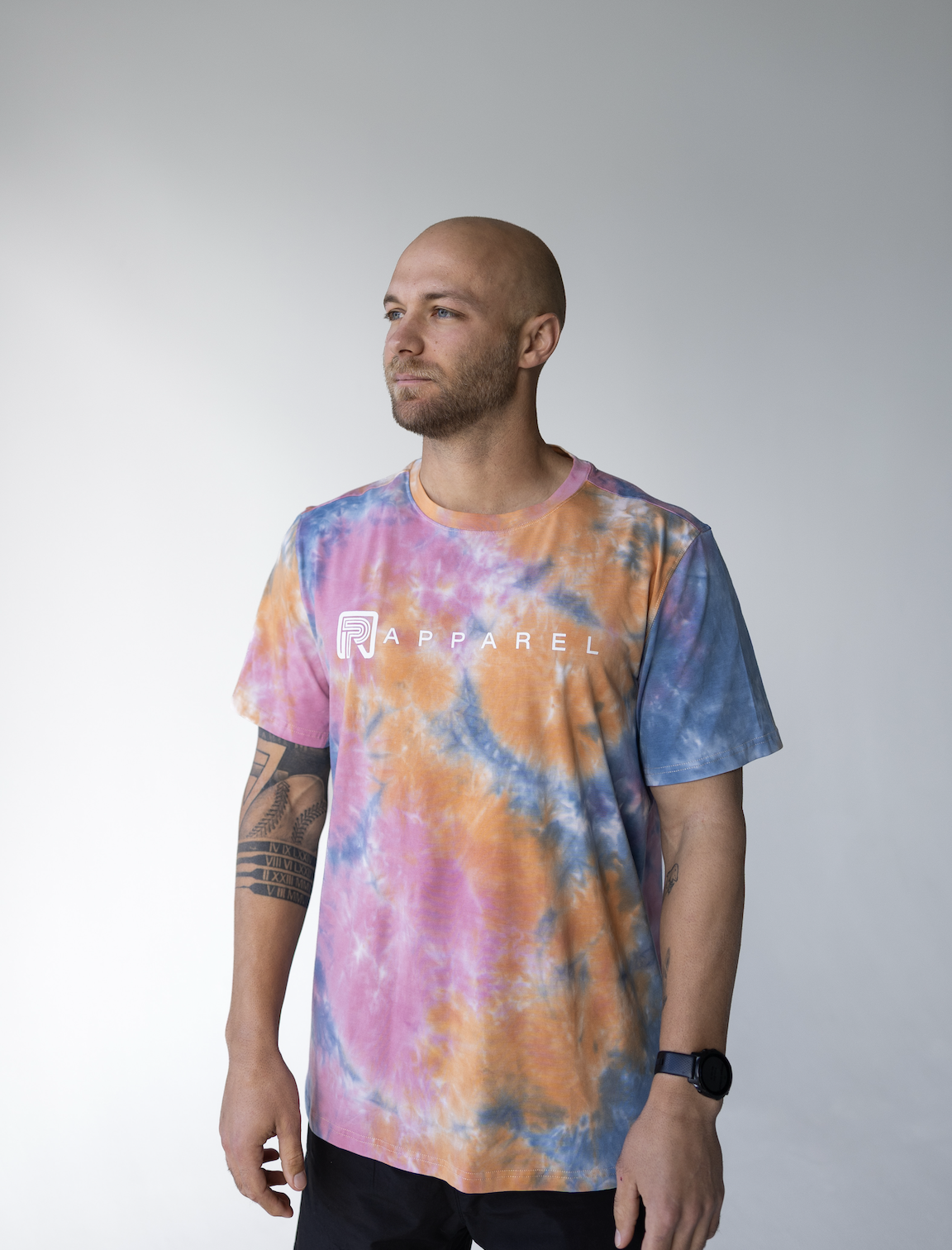 sunset tie dye t shirt front
